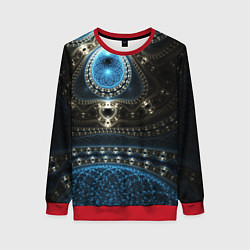 Свитшот женский Психоделика текстура, цвет: 3D-красный