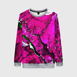 Свитшот женский Розовый треснувший камень, цвет: 3D-меланж