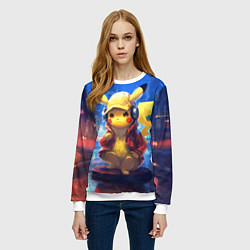 Свитшот женский Диджей Пикачу, цвет: 3D-белый — фото 2