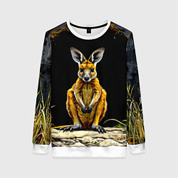 Женский свитшот Кенгуру на черном