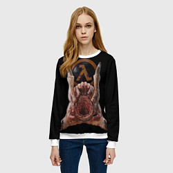 Свитшот женский Half life - headcrab, цвет: 3D-белый — фото 2
