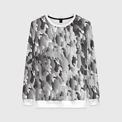 Свитшот женский Монохромный камуфляж, цвет: 3D-белый