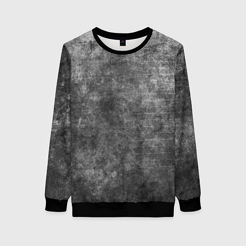 Женский свитшот Абстракция - gray wall / 3D-Черный – фото 1