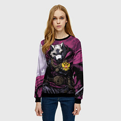 Свитшот женский Волк с золотым гербом РФ, цвет: 3D-черный — фото 2