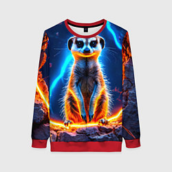 Женский свитшот Сурикат и удар молнии