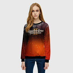 Свитшот женский Kingdom Come Deliverance 2 logo, цвет: 3D-черный — фото 2