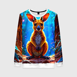 Женский свитшот Кенгуру в джунглях