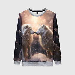Свитшот женский Волчья нежность, цвет: 3D-меланж