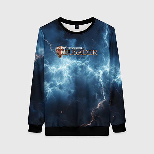 Женский свитшот Stronghold сrusader сила молний / 3D-Черный – фото 1