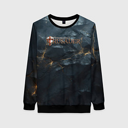 Свитшот женский Stronghold сrusader крестовый шторм, цвет: 3D-черный