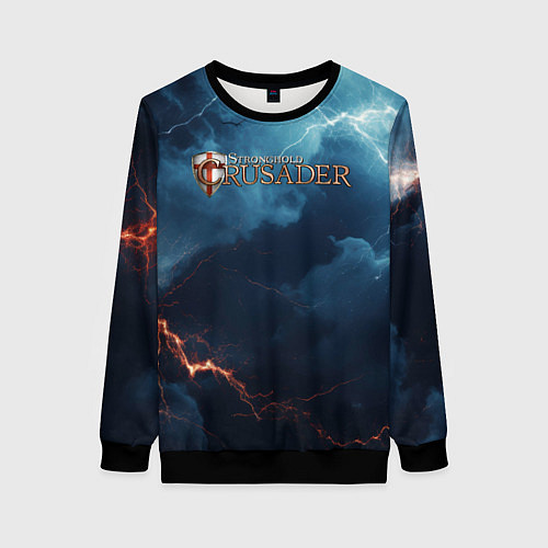 Женский свитшот Stronghold сrusader крестоносец бури / 3D-Черный – фото 1
