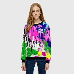 Свитшот женский Colorful abstraction - aloha, цвет: 3D-черный — фото 2