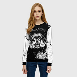 Свитшот женский Children of Bodom рок пес, цвет: 3D-черный — фото 2
