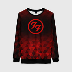 Свитшот женский Foo Fighters red poly, цвет: 3D-черный