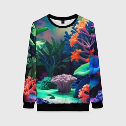 Женский свитшот Морское дно с кораллами