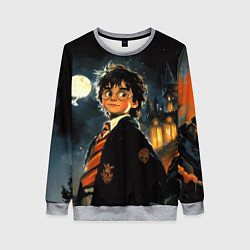 Свитшот женский Гарри Поттер глубокая ночь, цвет: 3D-меланж