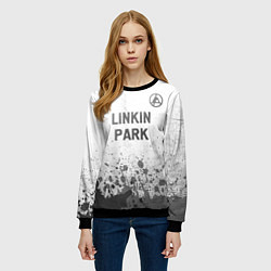 Свитшот женский Linkin Park 2024 - white gradient посередине, цвет: 3D-черный — фото 2