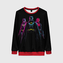 Свитшот женский Бэтмен и женщина кошка, цвет: 3D-красный