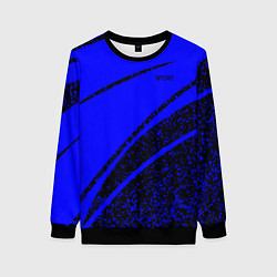Женский свитшот Sport чёрно-синий ультрамарин в крапинку