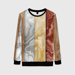 Женский свитшот Мрамор и дерево