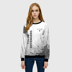 Свитшот женский Tokyo Revengers - white gradient вертикально, цвет: 3D-черный — фото 2
