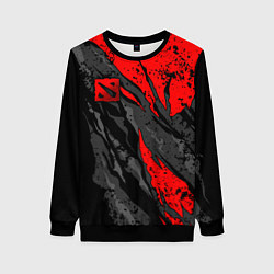 Женский свитшот Дота 2 - красная абстракция