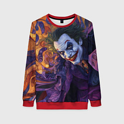 Свитшот женский Джокер психоделика, цвет: 3D-красный