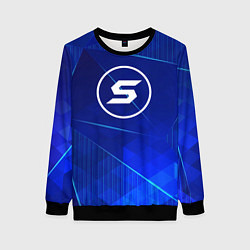 Свитшот женский Skillet blue poly, цвет: 3D-черный