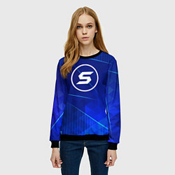 Свитшот женский Skillet blue poly, цвет: 3D-черный — фото 2