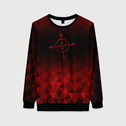 Свитшот женский Megadeth red poly, цвет: 3D-черный