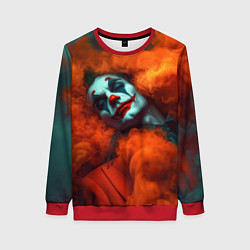 Свитшот женский Джокер и оранжевый дым, цвет: 3D-красный