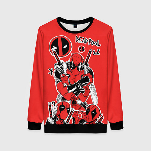 Женский свитшот Такой разный Дэдпул / 3D-Черный – фото 1