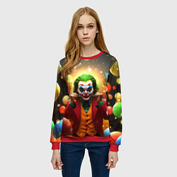 Свитшот женский Джокер в шариках, цвет: 3D-красный — фото 2