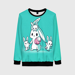 Свитшот женский Кролик мама, цвет: 3D-черный
