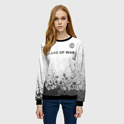 Свитшот женский Gears of War - white gradient посередине, цвет: 3D-черный — фото 2