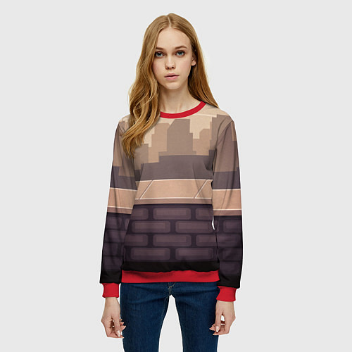 Женский свитшот Смотровая площадка / 3D-Красный – фото 3