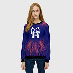 Свитшот женский Deftones red energy, цвет: 3D-черный — фото 2