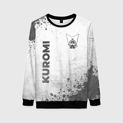 Свитшот женский Kuromi - white gradient вертикально, цвет: 3D-черный