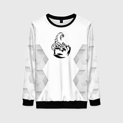 Свитшот женский Scorpions white poly, цвет: 3D-черный