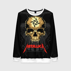 Свитшот женский Metallica - skull with fangs, цвет: 3D-белый