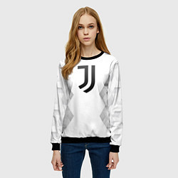Свитшот женский Juventus white poly, цвет: 3D-черный — фото 2