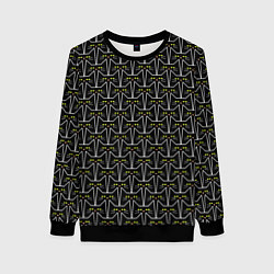 Женский свитшот Паттерн черные котики