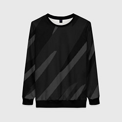 Свитшот женский Чёрно-серый абстрактный полосы, цвет: 3D-черный