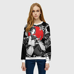 Свитшот женский Шинобу Кочо бабочка - убийца демонов, цвет: 3D-белый — фото 2