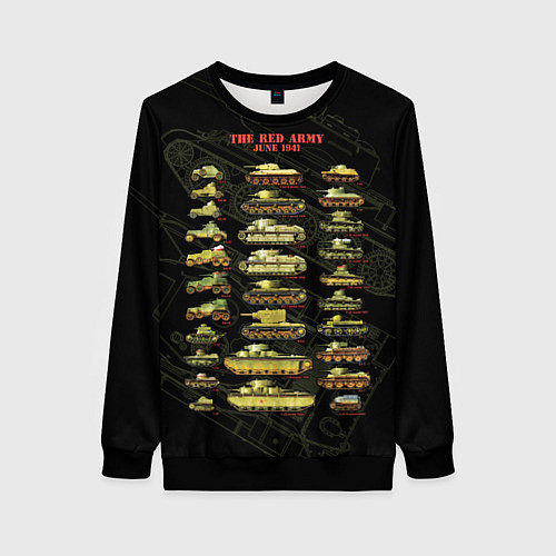 Женский свитшот Бронетехника СССР на Июнь 1941 / 3D-Черный – фото 1