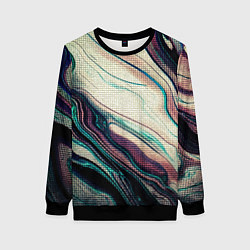 Женский свитшот Абстракция тёмные краски с текстурой