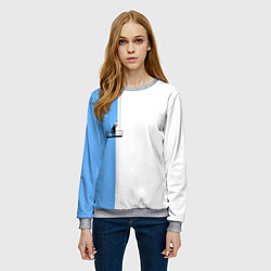 Свитшот женский Моляр красит стену, цвет: 3D-меланж — фото 2