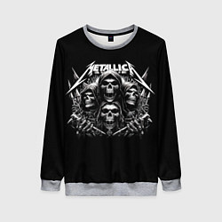 Женский свитшот Metallica - four skulls