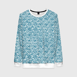 Свитшот женский Бело-синий текстурный, цвет: 3D-белый