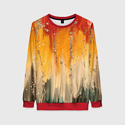 Женский свитшот Красочная текстура с блестяшками
